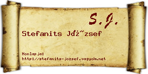 Stefanits József névjegykártya