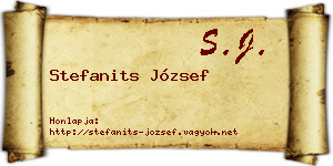 Stefanits József névjegykártya