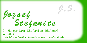 jozsef stefanits business card